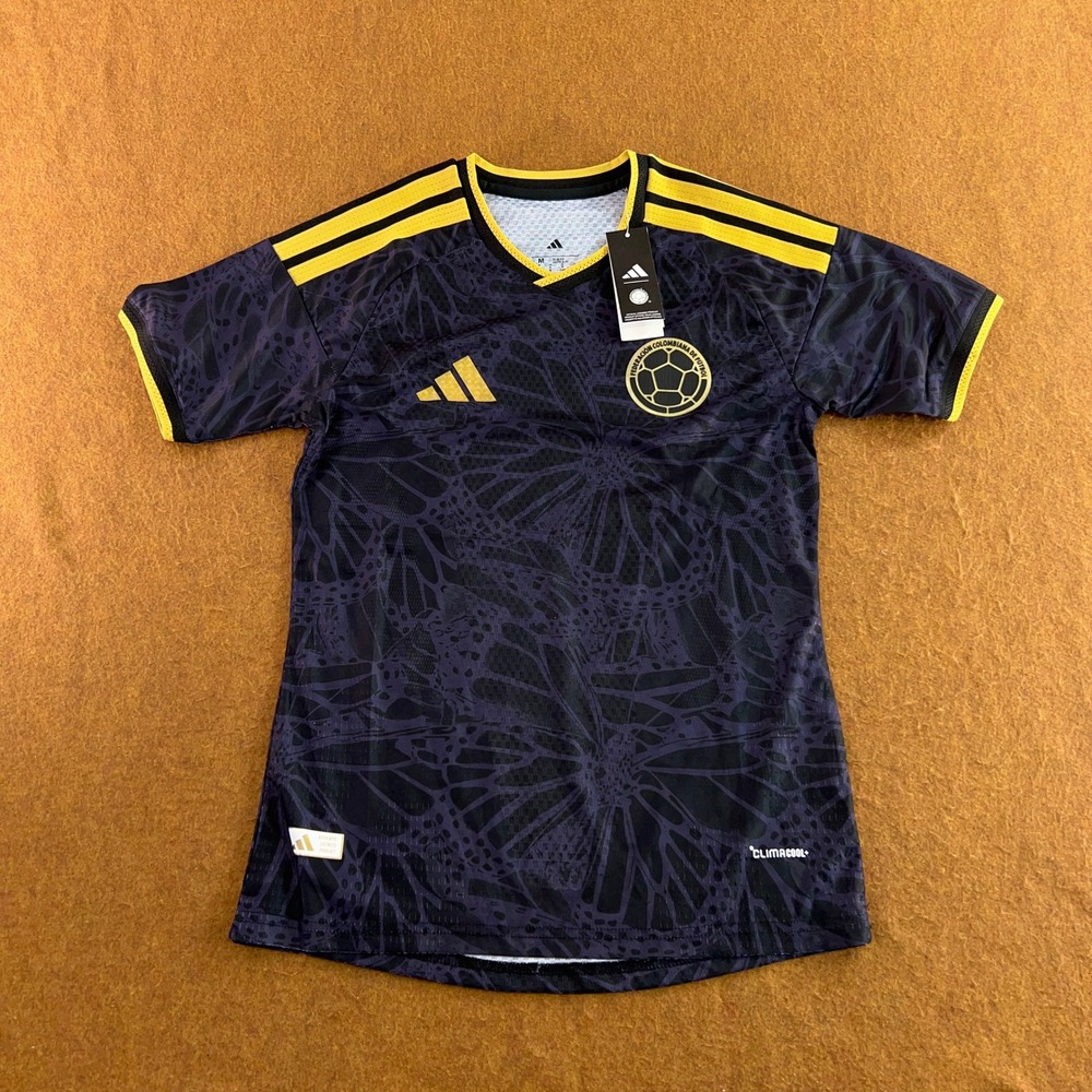 Adidas Mens Medium Purple Colombia Butterfly ClimaCool Soccer Jersey